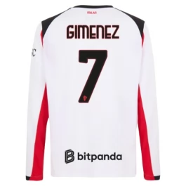 AC Milan Gimenez 7 Uitshirt 2025-2026 L/S Voetbaltenue