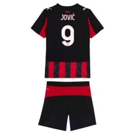 AC Milan Jović 9 Thuisshirt Kids 2025-2026 Voetbaltenue