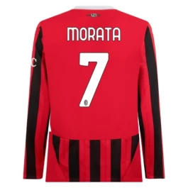 AC Milan Morata 7 Thuisshirt 2024-2025 L/S Voetbaltenue