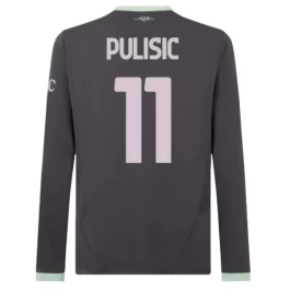 AC Milan Pulisic 11 Third Shirt 2024-2025 L/S Voetbaltenue
