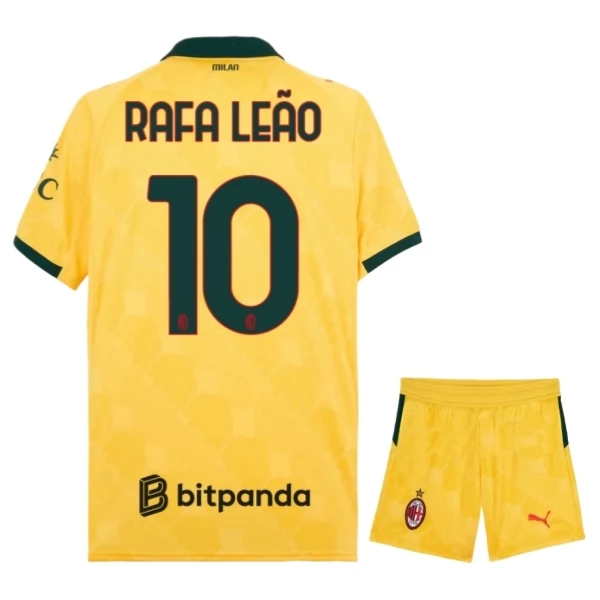 AC Milan Rafa Leão 10 Derde Shirt Kids 2025-2026 Voetbaltenue AC Milan Rafa Leão 10 Derde Shirt Kids 2025-2026 Voetbaltenue