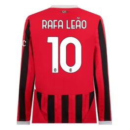AC Milan Rafa Leão 10 Thuisshirt 2024-2025 L/S Voetbaltenue