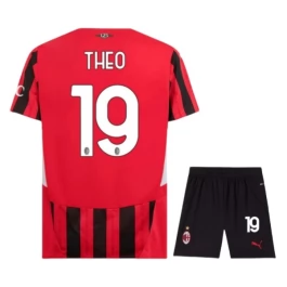 AC Milan Theo 19 Thuisshirt Kids 2024-2025 Voetbaltenue