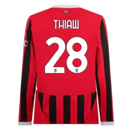 AC Milan Thiaw 28 Thuisshirt 2024-2025 L/S Voetbaltenue