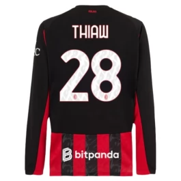 AC Milan Thiaw 28 Thuisshirt 2025-2026 L/S Voetbaltenue