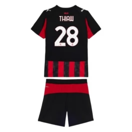 AC Milan Thiaw 28 Thuisshirt Kids 2025-2026 Voetbaltenue