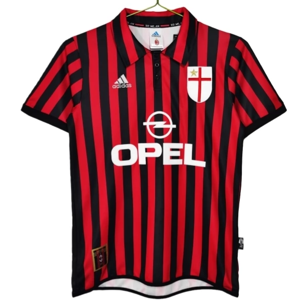 AC Milan Thuisshirt Retro 1999-2000 Voetbaltenue AC Milan Thuisshirt Retro 1999-2000 Voetbaltenue