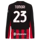 AC Milan Tomori 23 Thuisshirt 2025-2026 L/S Voetbaltenue