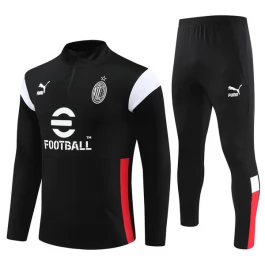 AC Milan Trainingspakken 2023-24 - 1-4 Zip Zwart Rood