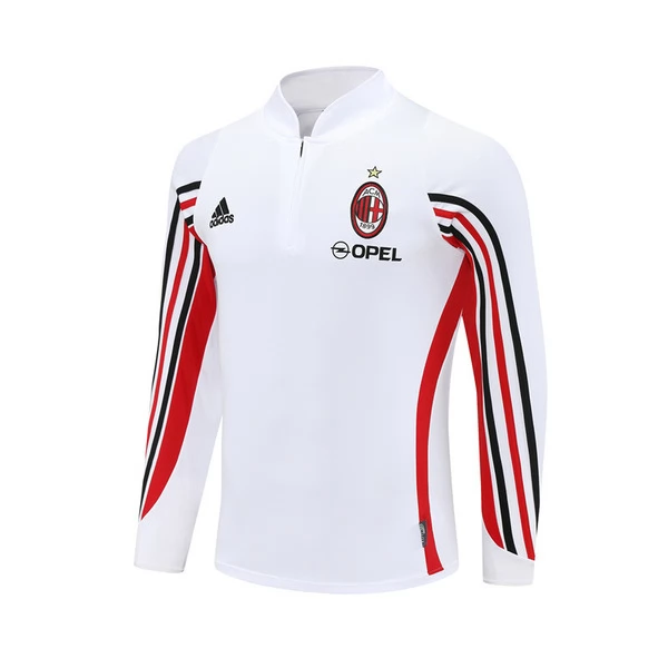 AC Milan Trainingssweater 2003-04 - 1-4 Zip Retro Wit AC Milan Trainingssweater 2003-04 - 1-4 Zip Retro Wit