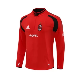 AC Milan Trainingssweater 2004-05 - 1-4 Zip Retro Rood