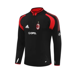 AC Milan Trainingssweater 2004-05 - 1-4 Zip Retro Zwart