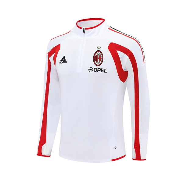 AC Milan Trainingssweater 2005-06 - 1-4 Zip Retro Wit AC Milan Trainingssweater 2005-06 - 1-4 Zip Retro Wit