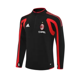 AC Milan Trainingssweater 2005-06 - 1-4 Zip Retro Zwart