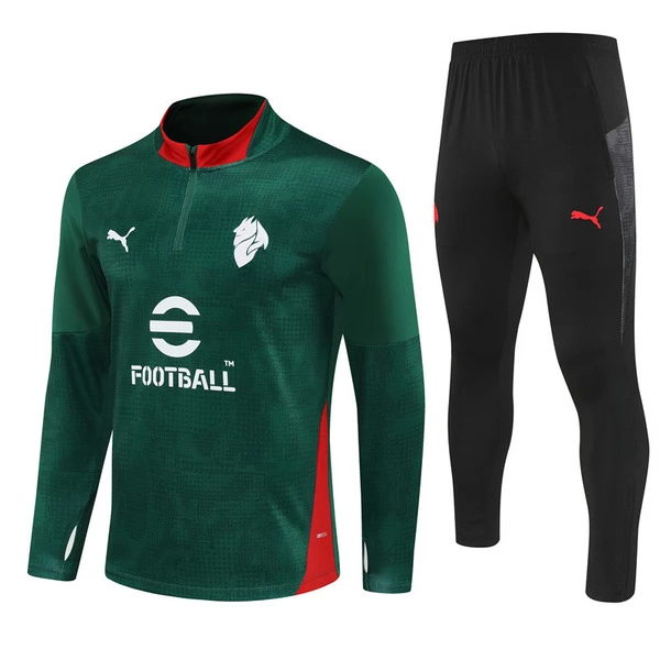 AC Milan Trainingssweaterpak 2025-26 - 1-4 Zip Groen AC Milan Trainingssweaterpak 2025-26 - 1-4 Zip Groen