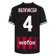 AC Milan Voetbaltenue Bennacer 4 2022-2023 Thuisshirt