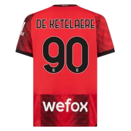 AC Milan Voetbaltenue De Ketelaere 90 2023-2024 Thuisshirt