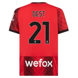 AC Milan Voetbaltenue Dest 21 2023-2024 Thuisshirt