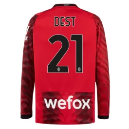 AC Milan Voetbaltenue Dest 21 2023-2024 Thuisshirt - L/S