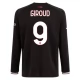 AC Milan Voetbaltenue Giroud 9 2022-2023 Thuisshirt - L/S