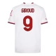AC Milan Voetbaltenue Giroud 9 2022-2023 Uitshirt