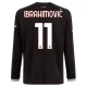 AC Milan Voetbaltenue Ibrahimović 11 2022-2023 Thuisshirt - L/S