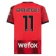 AC Milan Voetbaltenue Ibrahimović 11 2023-2024 Thuisshirt