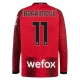 AC Milan Voetbaltenue Ibrahimović 11 2023-2024 Thuisshirt - L/S