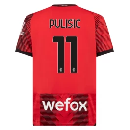 AC Milan Voetbaltenue Pulisic 11 2023-2024 Thuisshirt