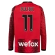 AC Milan Voetbaltenue Pulisic 11 2023-2024 Thuisshirt - L/S