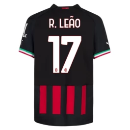 AC Milan Voetbaltenue R. Leao 17 2022-2023 Thuisshirt