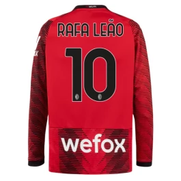AC Milan Voetbaltenue Rafa Leao 10 2023-2024 Thuisshirt - L/S