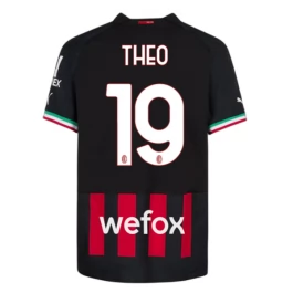 AC Milan Voetbaltenue Theo 19 2022-2023 Thuisshirt