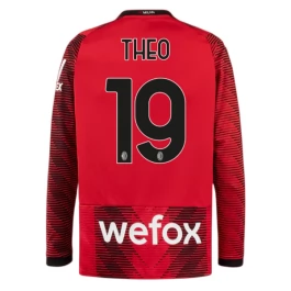 AC Milan Voetbaltenue Theo 19 2023-2024 Thuisshirt - L/S