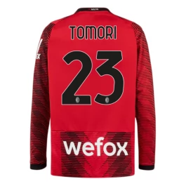 AC Milan Voetbaltenue Tomori 23 2023-2024 Thuisshirt - L/S
