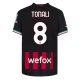 AC Milan Voetbaltenue Tonali 8 2022-2023 Thuisshirt