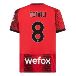 AC Milan Voetbaltenue Tonali 8 2023-2024 Thuisshirt