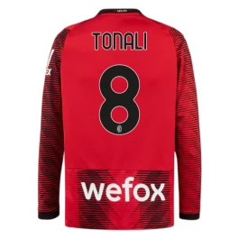AC Milan Voetbaltenue Tonali 8 2023-2024 Thuisshirt - L/S