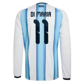 Argentinië Di Maria 11 Thuisshirt WK 2026 Lange Mouwen