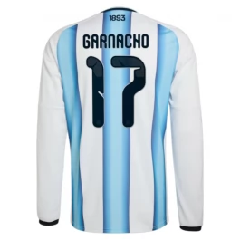 Argentinië Garnacho 17 Thuisshirt WK 2026 Lange Mouwen