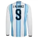 Argentinië J.Alvarez 9 Thuisshirt WK 2026 Lange Mouwen