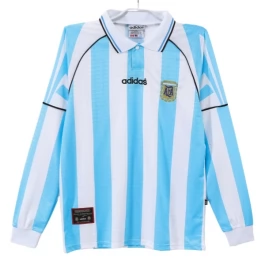 Argentinië Thuisshirt Retro 1996-1997 L/S Voetbaltenue