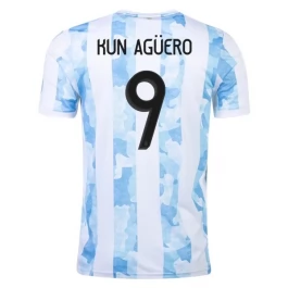 Argentinië Voetbaltenue Kun Agüero 9 2021 Thuisshirt
