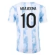 Argentinië Voetbaltenue Maradona 10 2021 Thuisshirt