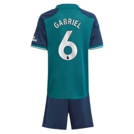 Arsenal Gabriel 6 Third Shirt Kids 2023-2024 Voetbaltenue