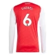 Arsenal Gabriel 6 Thuisshirt 2025-2026 L/S Voetbaltenue