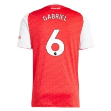 Arsenal Gabriel 6 Thuisshirt 2025-2026 Voetbaltenue Arsenal Gabriel 6 Thuisshirt 2025-2026 Voetbaltenue