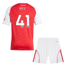 Arsenal Rice 41 Thuisshirt Kids 2025-2026 Voetbaltenue