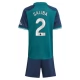 Arsenal Saliba 2 Third Shirt Kids 2023-2024 Voetbaltenue