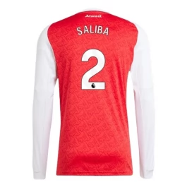 Arsenal Saliba 2 Thuisshirt 2025-2026 L/S Voetbaltenue